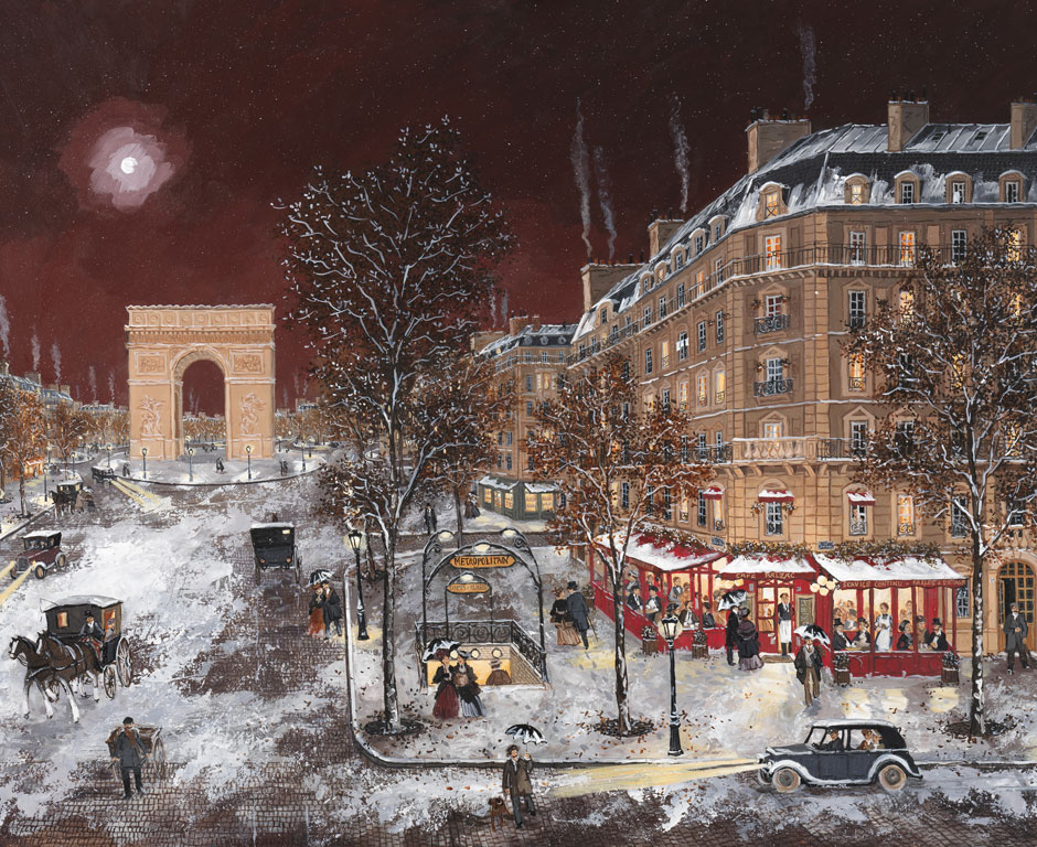 DELACROIX PREMIERE NEIGE AU CHAMPS ELYSEES - 54x73 cm