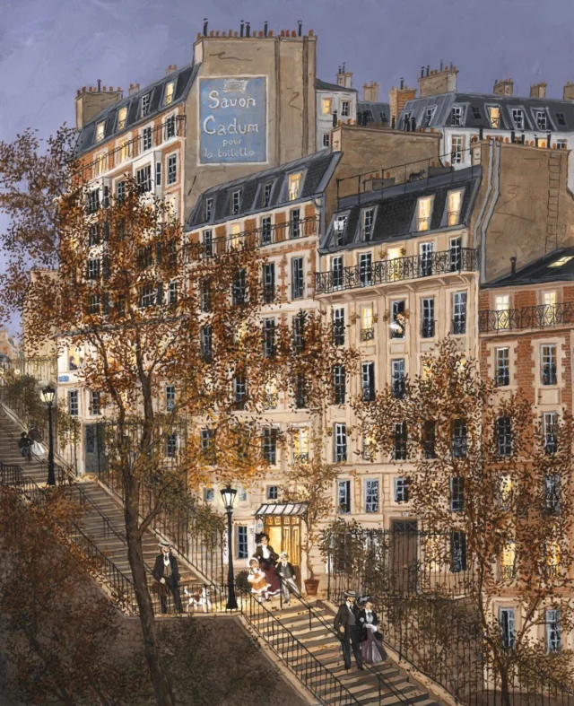 « Le cœur de la Butte »
Peinture acrylique sur panneau de bois
Acrylics on board
46x38 cm
18x14 "

Limited edition print hand signed and numbered available/ estampe pigmentaire numérotée et signée disponible
DM @placedesartsgalerie 

#Montmartre #Montmartre1900 #belleepopque #1900 #1900s #oldparis #vieux Paris #naiveart #artnaif #dantan #jadis #autrefois #buttemontmartre #nostalgie #poésie #fallinparis #parisbynight #parislanuit #sacrecoeur #montmatrebynight #paris18 #montmatrelanuit #escaliersmonmatre
